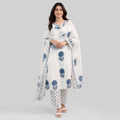 Blue bloom kurta set