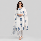 Blue bloom kurta set