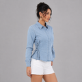 Lace-Up Denim Shirt
