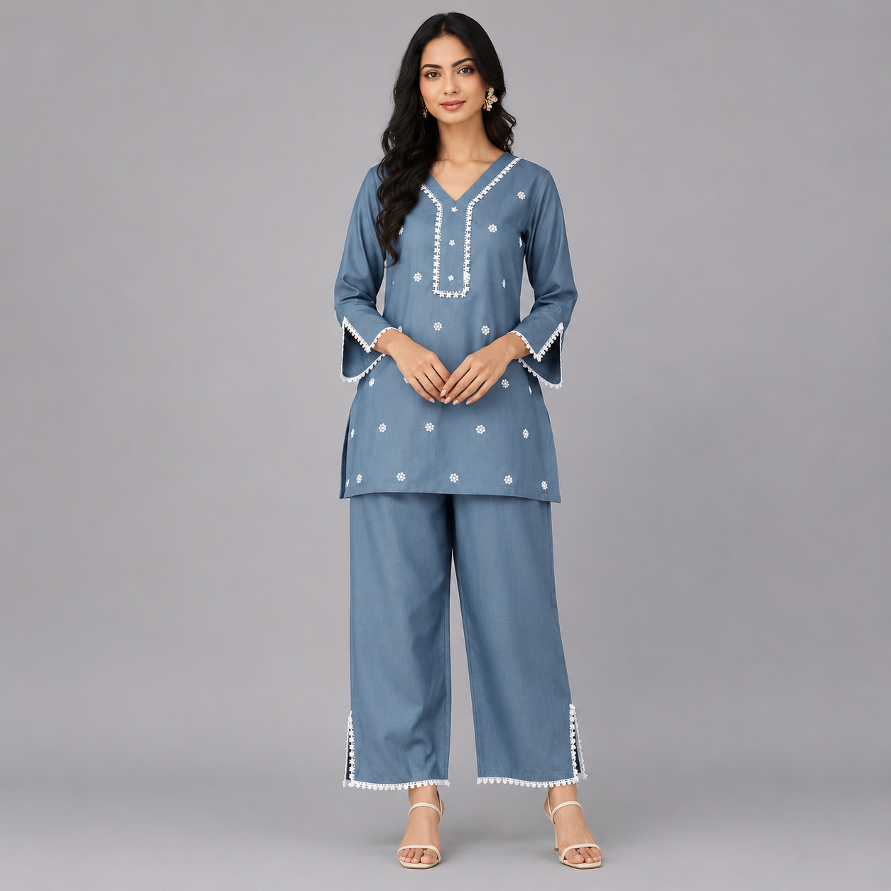 Celeste Blue Kurta Set