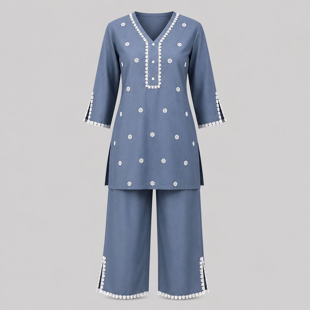 Celeste Blue Kurta Set