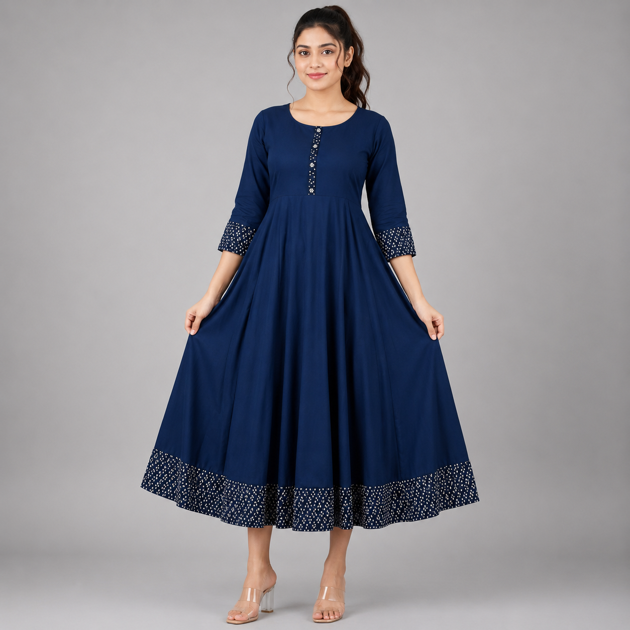Midnight Grace Flared Kurti
