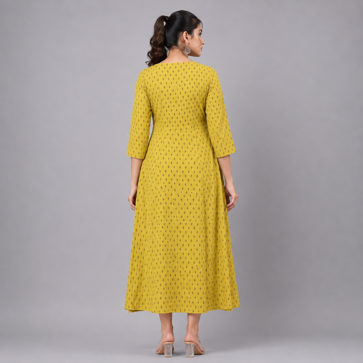 Sunlit Bloom Flared Kurti