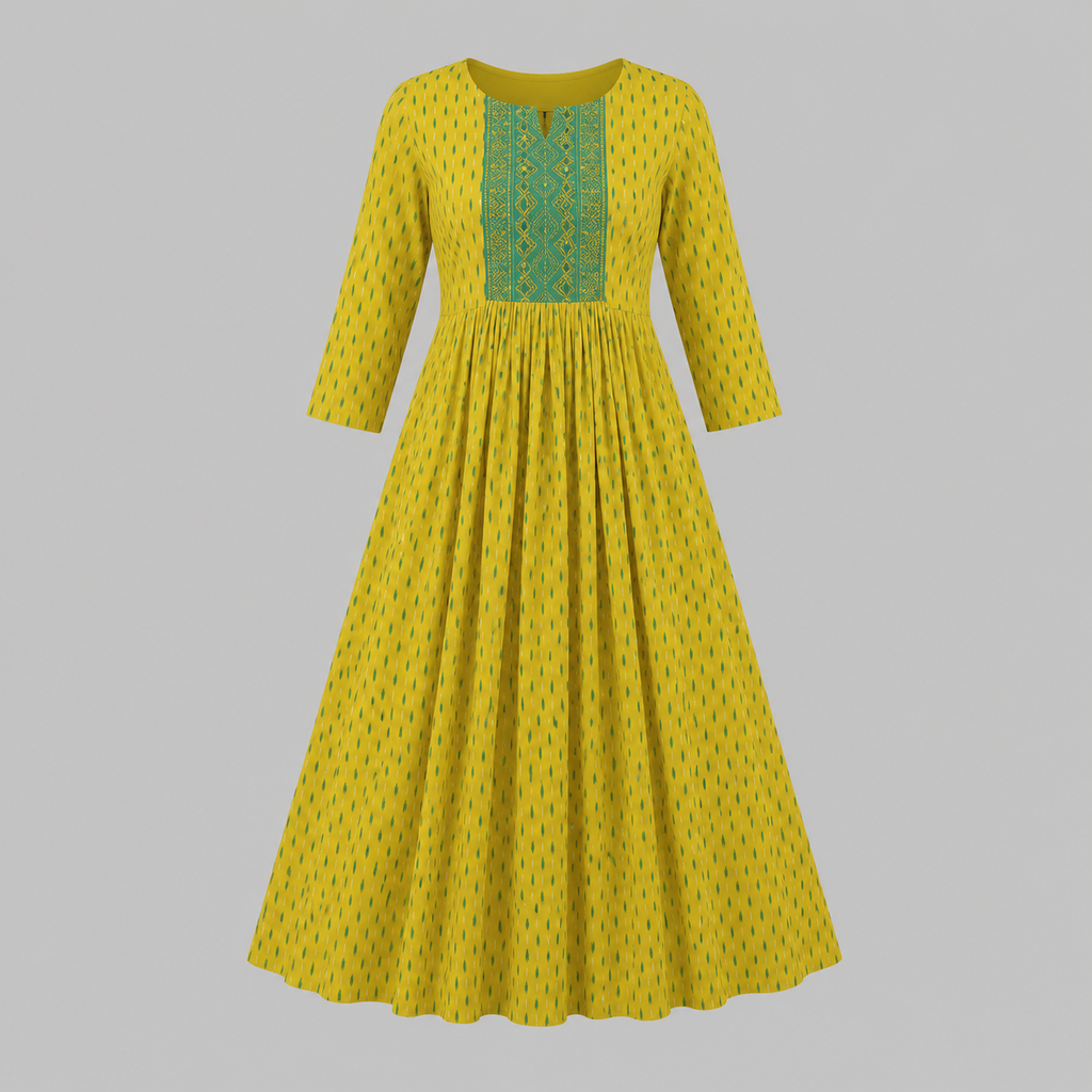 Sunlit Bloom Flared Kurti