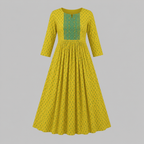 Sunlit Bloom Flared Kurti