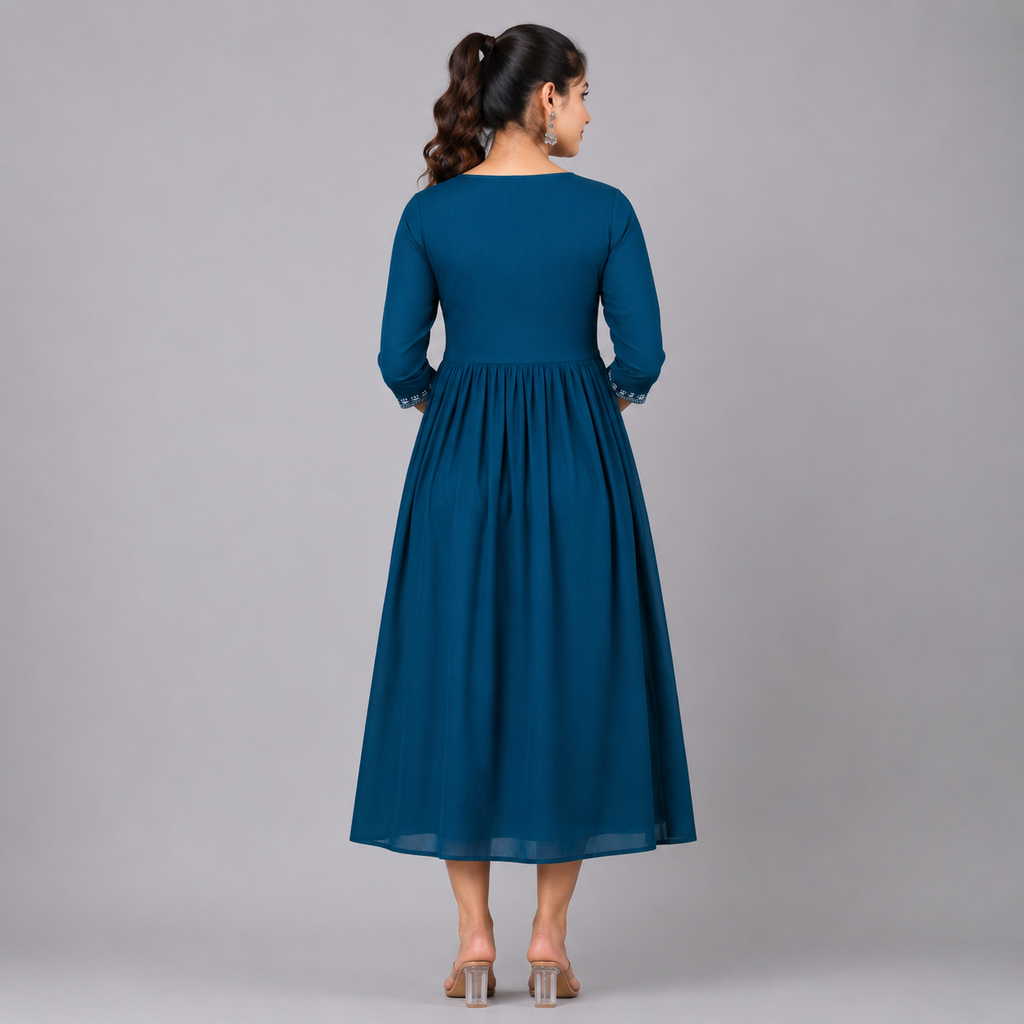 Azure Noor Anarkali Kurti