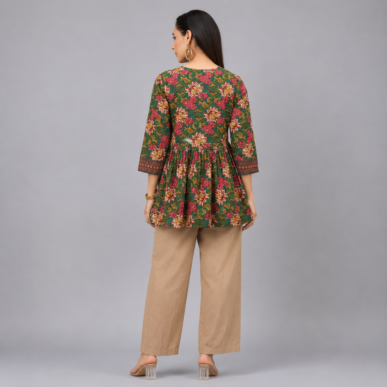 Forest Bloom Short Kurti