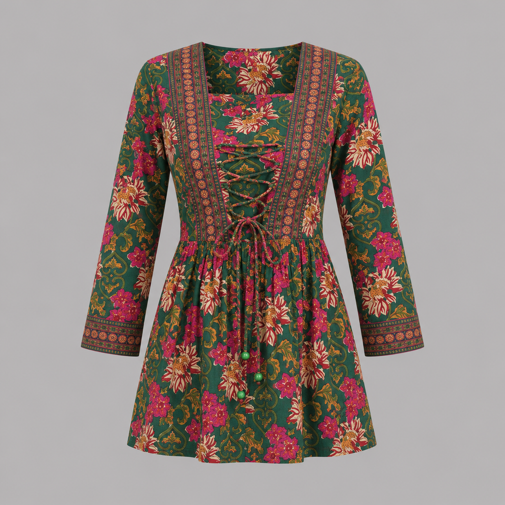 Forest Bloom Short Kurti