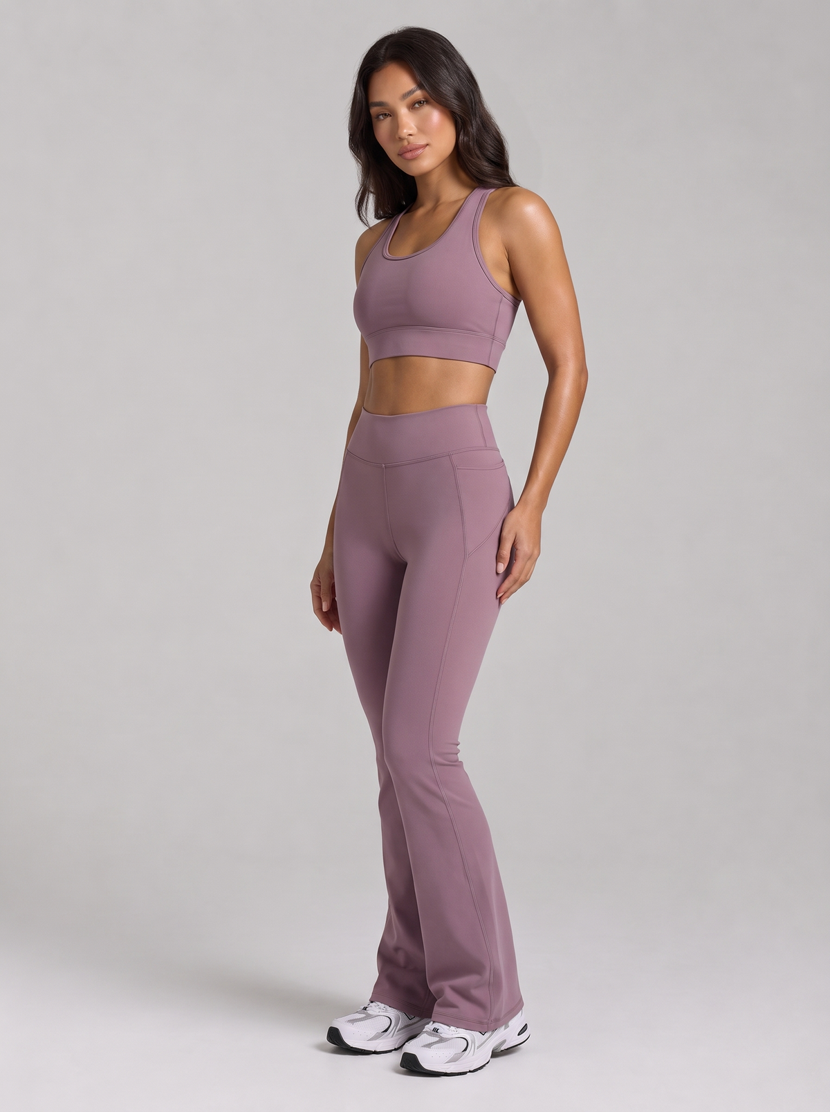Dusty Mauve KivaFit Flare Co-ord Set