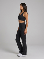 Midnight Black Cross Back Flare Co-ord Set